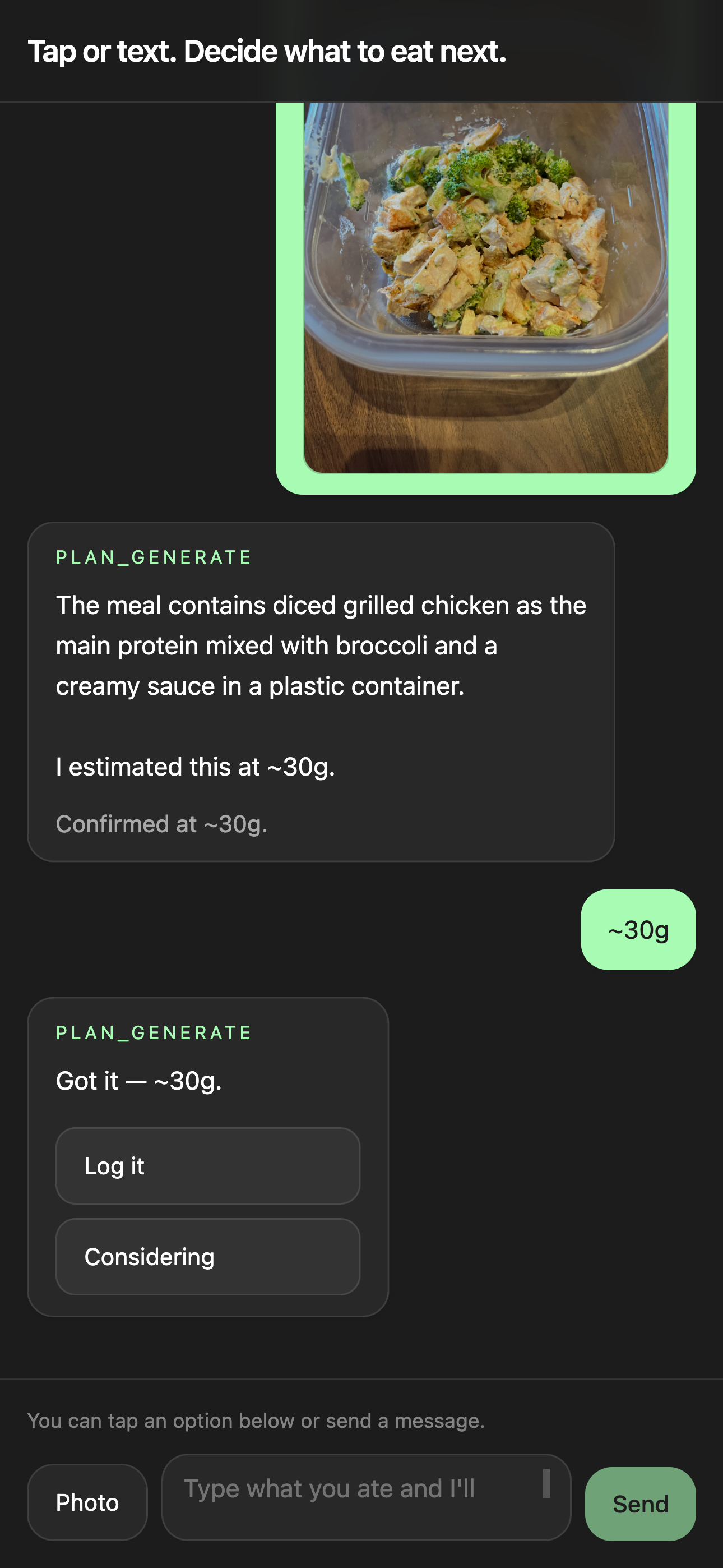 Confirmed and logged — Got it, then Log it.
